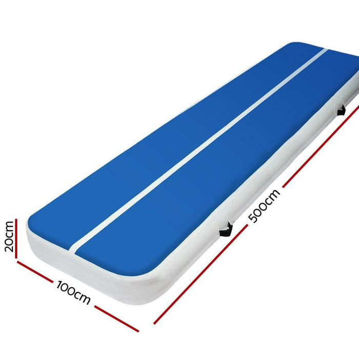 Goslash Picks 5m x 1m Inflatable Air Track Mat 20cm Thick