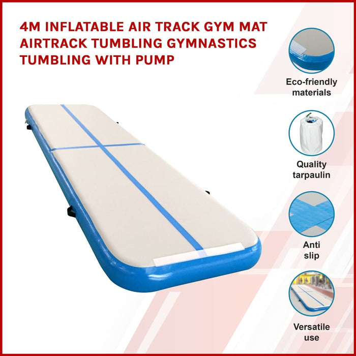 4m Inflatable Air Track Gym Mat Airtrack Tumbling