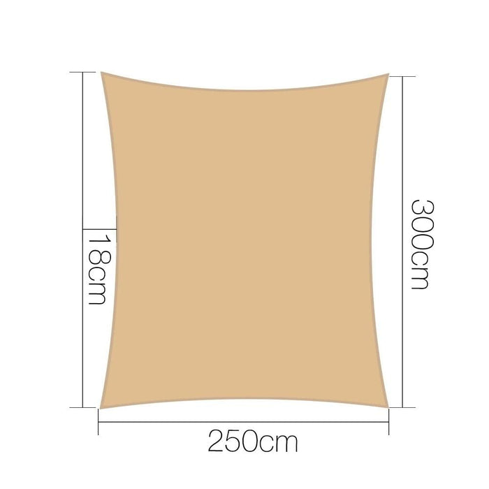 Goslash Picks Instahut 2.5x3m Shade Sail Sun Shadecloth
