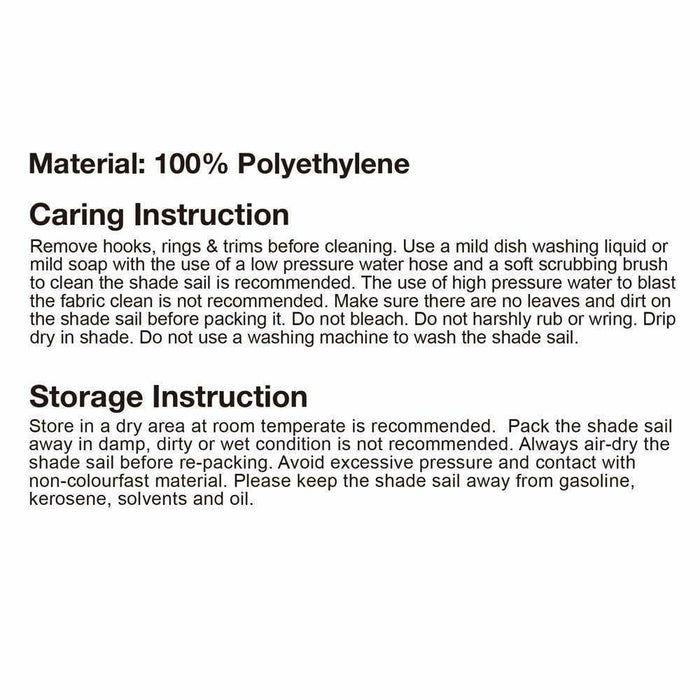 Instahut 280gsm 5x7m Sun Shade Sail Canopy Rectangle