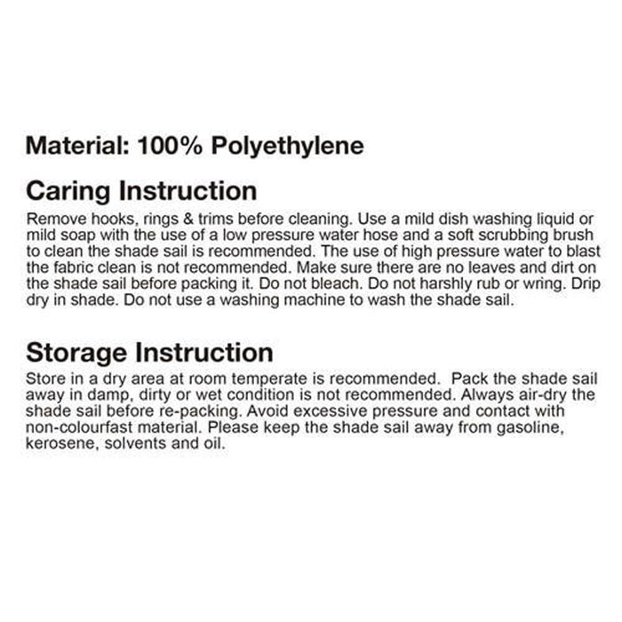 Instahut 280gsm 6x7m Sun Shade Sail Canopy Rectangle