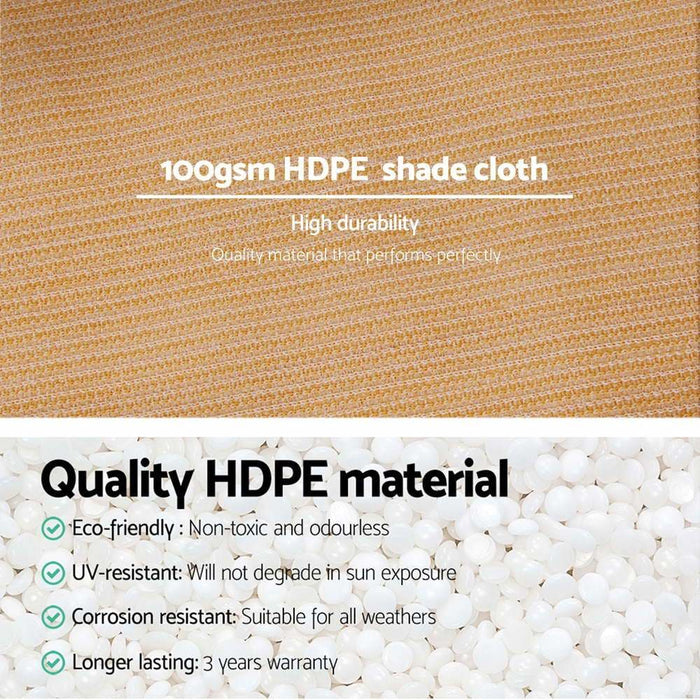 Instahut 3.66 x 20m Shade Sail Cloth - Beige