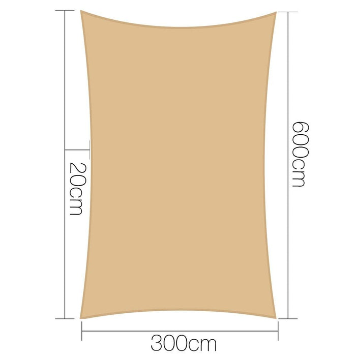 Goslash Picks Instahut 3 x 6m Waterproof Rectangle Shade