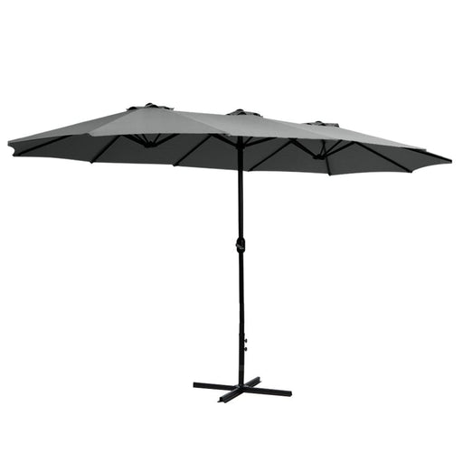 Instahut Outdoor Umbrella Twin Umbrellas Beach Stand Garden