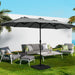 Instahut Outdoor Umbrella Twin Umbrellas Beach Stand Garden