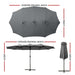 Instahut Outdoor Umbrella Twin Umbrellas Beach Stand Garden