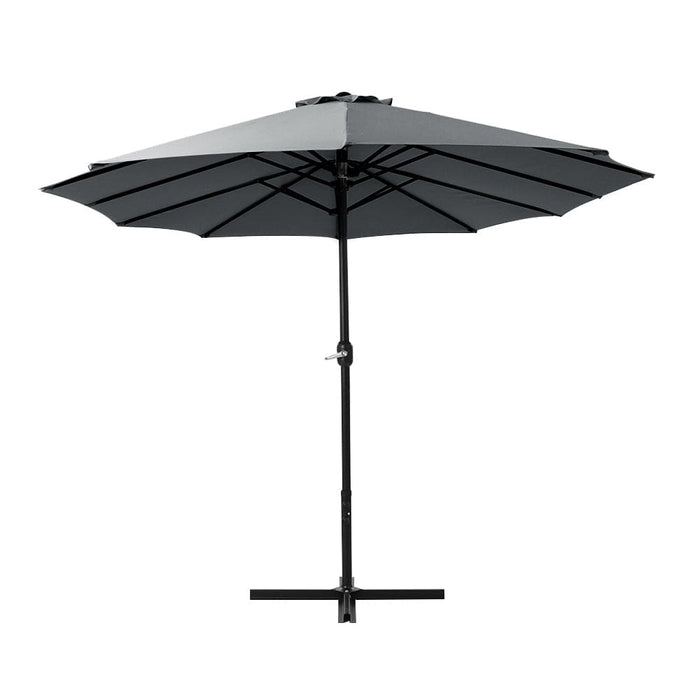 Instahut Outdoor Umbrella Twin Umbrellas Beach Stand Garden