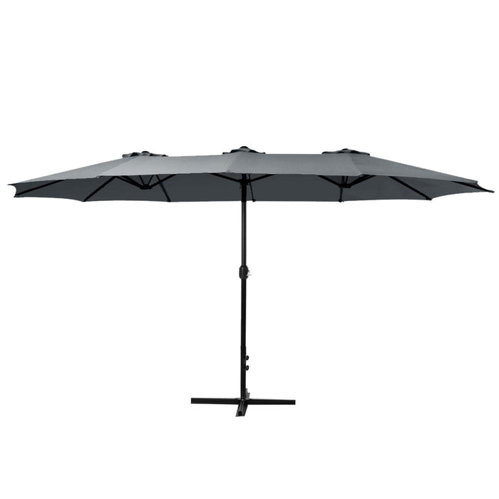 Instahut Outdoor Umbrella Twin Umbrellas Beach Stand Garden
