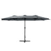 Instahut Outdoor Umbrella Twin Umbrellas Beach Stand Garden