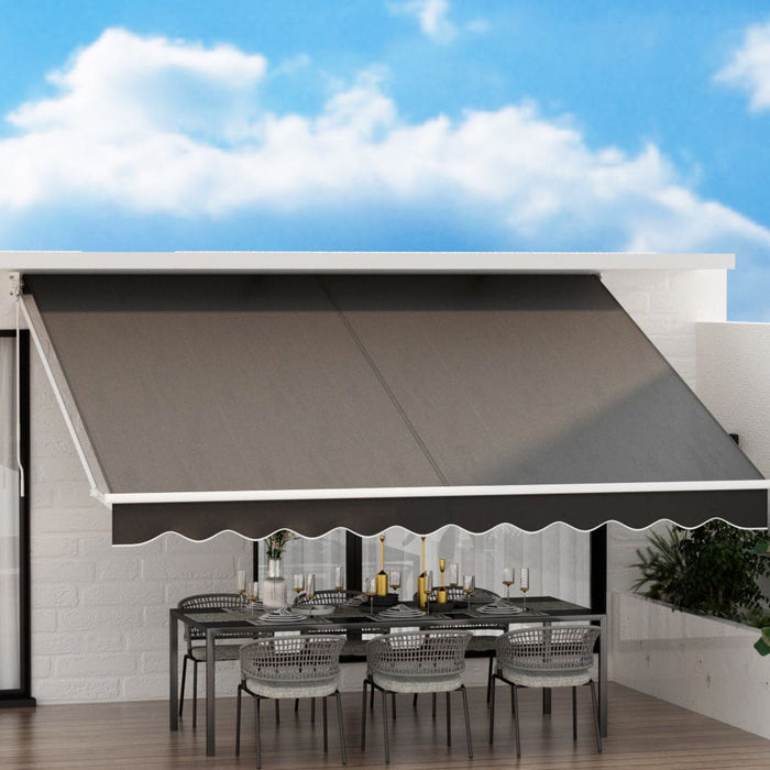 Instahut Retractable Folding Arm Awning Motorised Outdoor