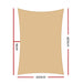Instahut Sun Shade Sail Cloth Shadecloth Rectangle Heavy