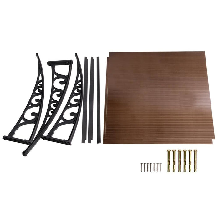 Instahut Diy Window Door Awning Shade 1 x 2m - Brown