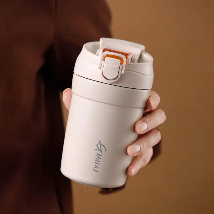 Insulated Ceramic Mug with Straw