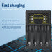 Intelligent Fast Charger for Aaa Aa Nicd Batteries 4 Slots