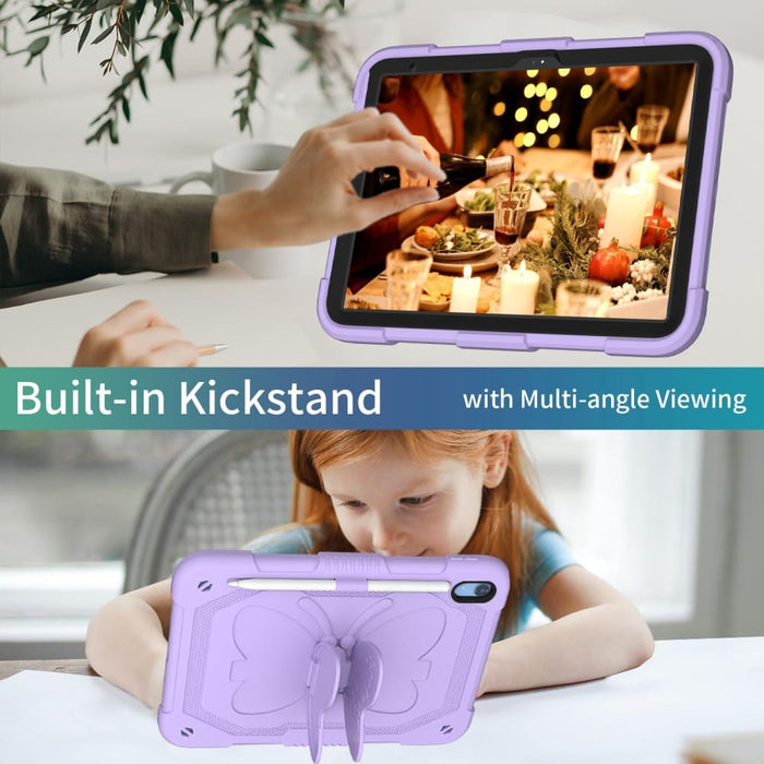 Ipad 10th Gen 10.9 2022 Butterfly Kickstand Heavy Duty Hard