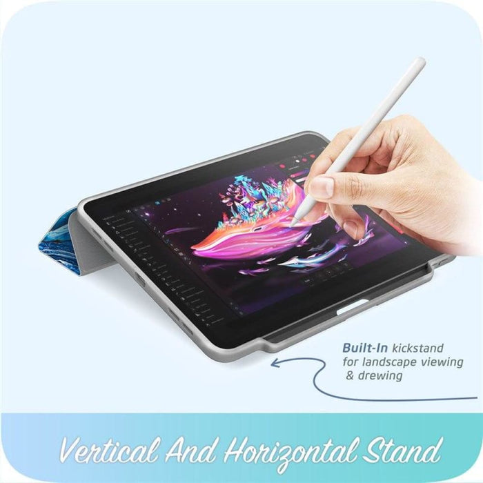 For Ipad Pro 12.9 Case 2018 Full-body Trifold Stand Marble