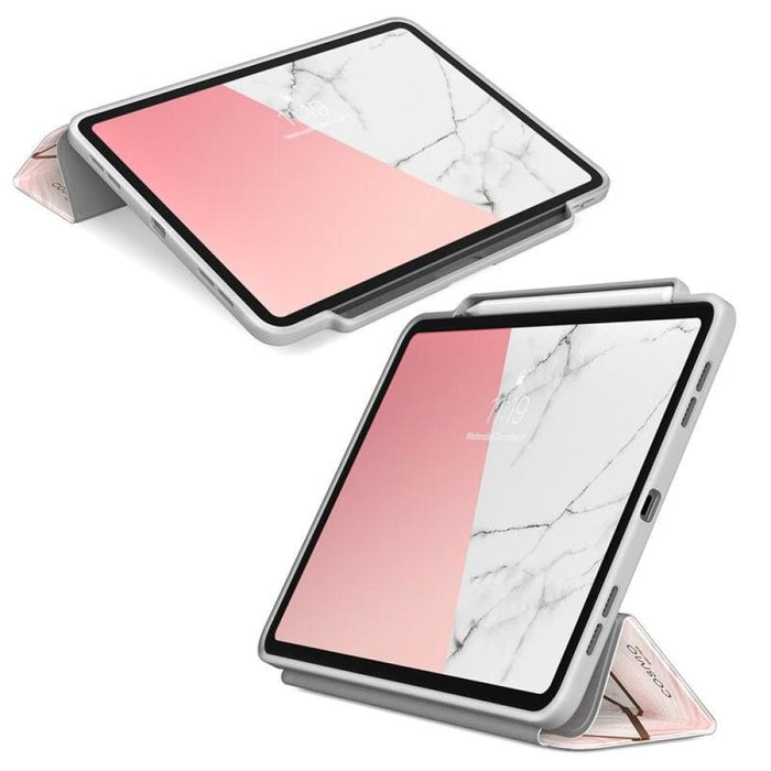 For Ipad Pro 12.9 Case 2018 Full-body Trifold Stand Marble