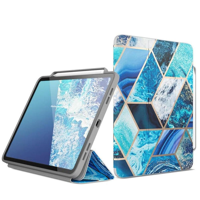 For Ipad Pro 12.9 Case 2018 Full-body Trifold Stand Marble