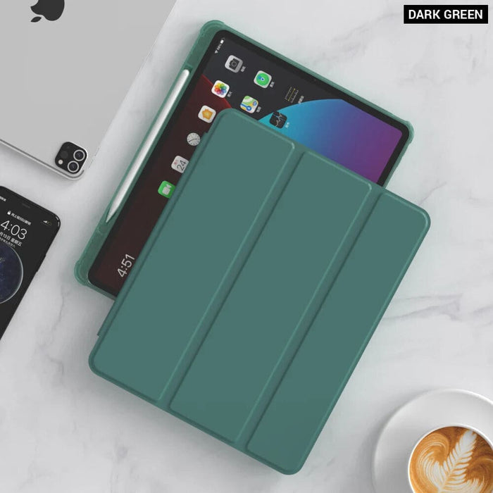 Ipad Pro 12.9 Inch Silicone Magnetic Case with Pencil