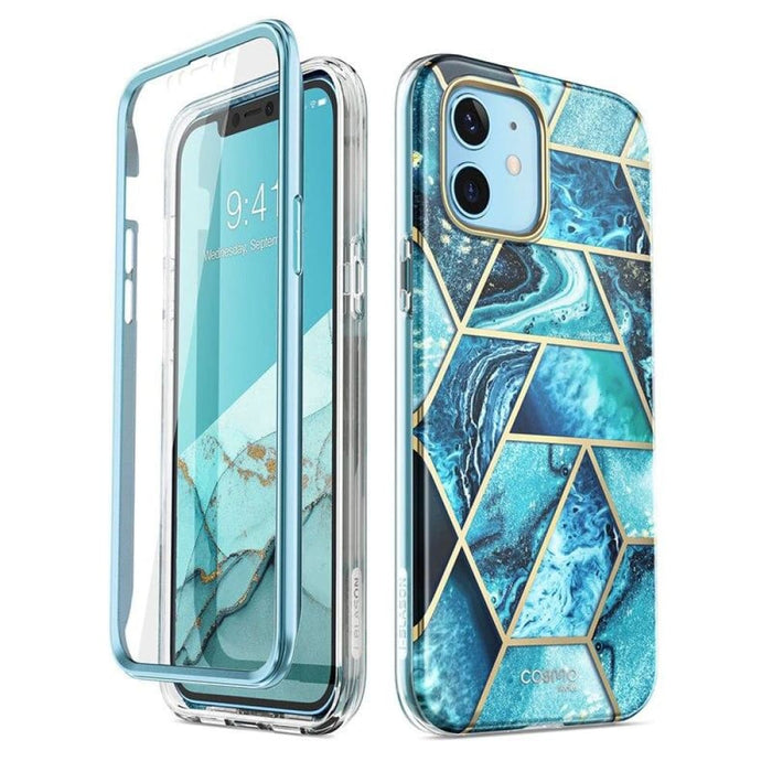For Iphone 12 Pro Full-body Glitter Marble Case