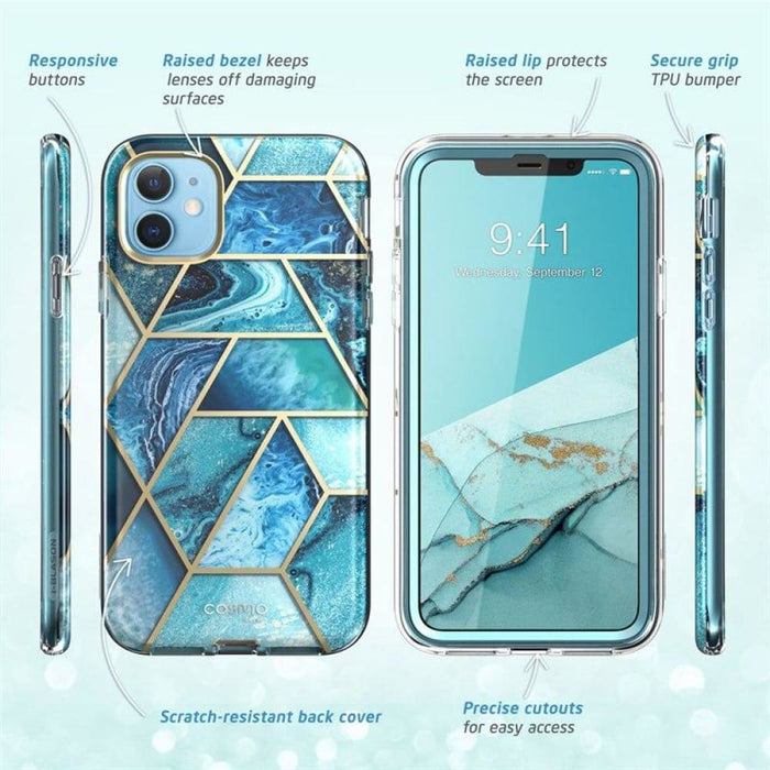 For Iphone 12 Pro Full-body Glitter Marble Case