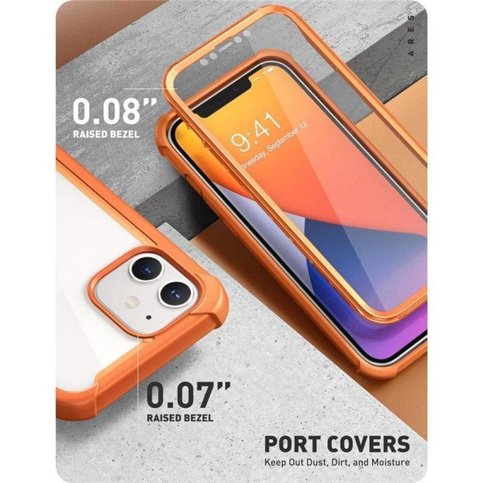 For Iphone 12 Mini Case 5.4’ Ares Full-body Rugged Clear