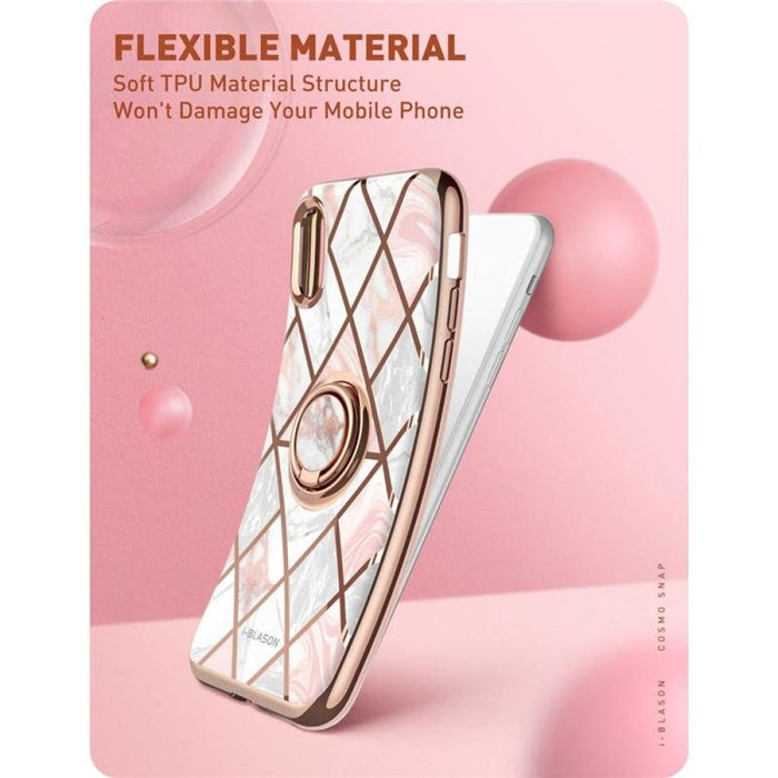 For Iphone Xr Case Snap Slim Marble Cover with Built-in 360°