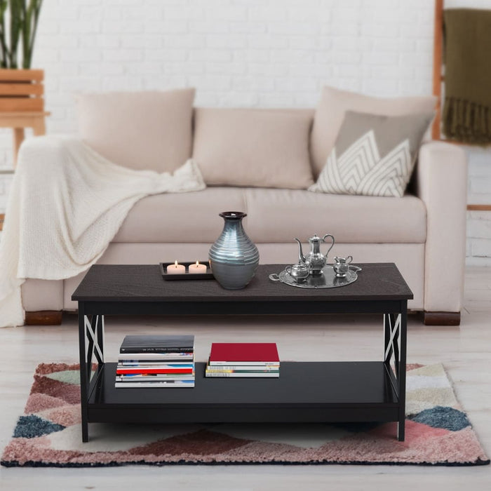 Irene Black Cross Coffee Table