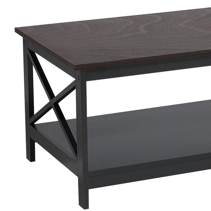Irene Black Cross Coffee Table