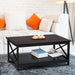 Irene Black Cross Coffee Table