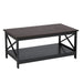 Irene Black Cross Coffee Table