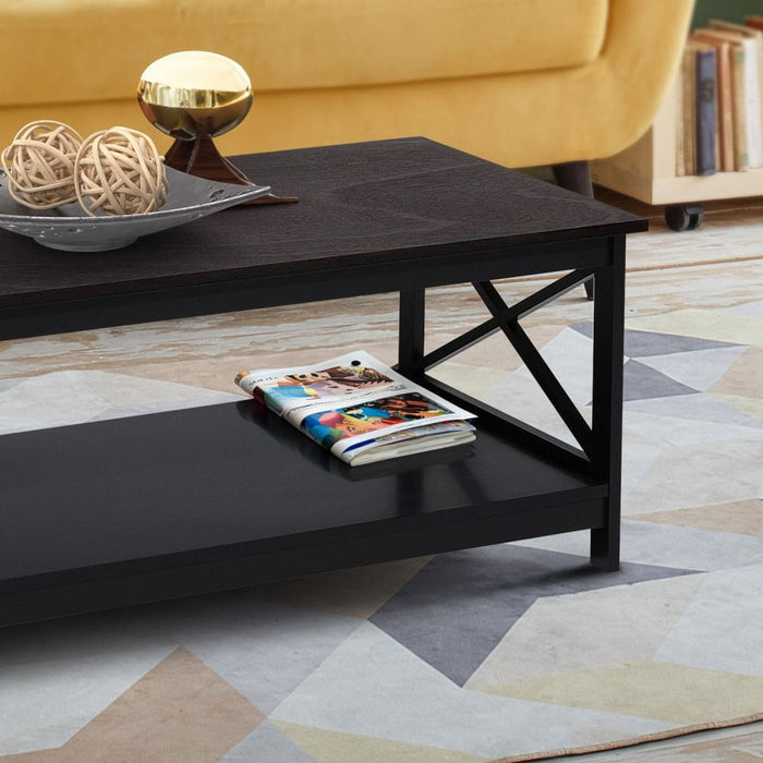 Irene Black Cross Coffee Table