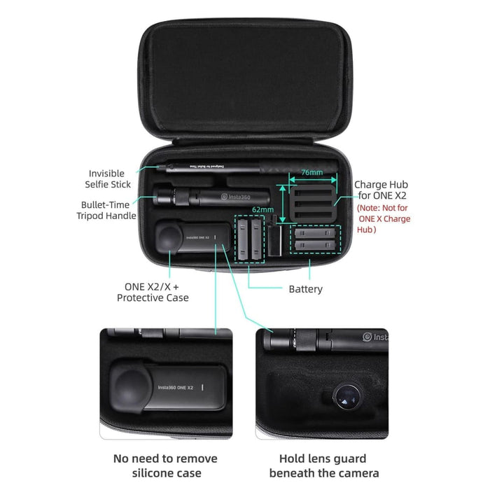 Ist B193 Storage Bag Case Handbag for Insta360 one X2/x
