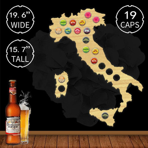 Italy Beer Cap Map