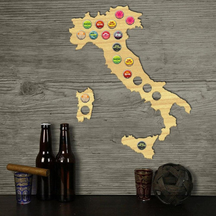 Italy Beer Cap Map