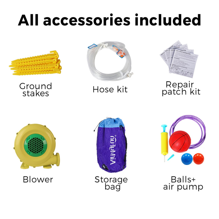 11 Play Zones Inflatable Trampoline Bounce House Jumping Water Slide