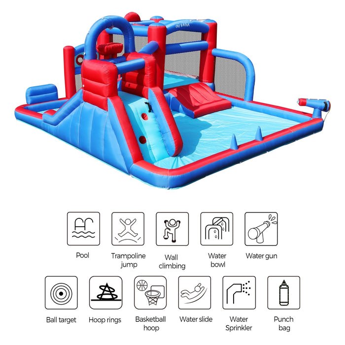 11 Play Zones Inflatable Trampoline Bounce House Jumping Water Slide