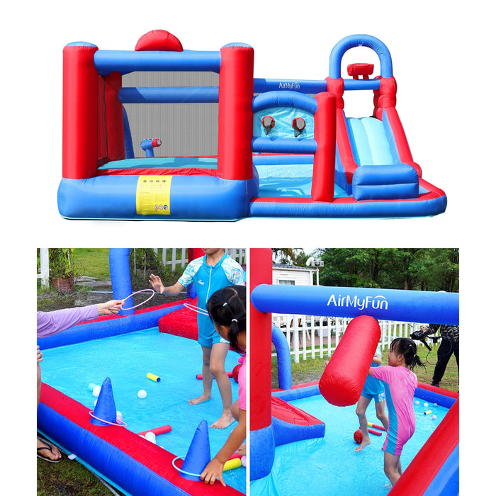 11 Play Zones Inflatable Trampoline Bounce House Jumping Water Slide