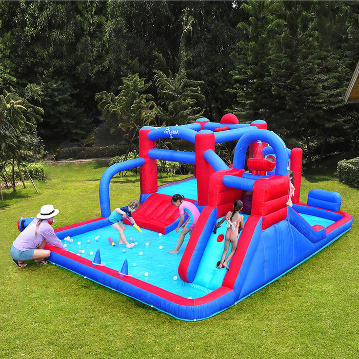 11 Play Zones Inflatable Trampoline Bounce House Jumping Water Slide