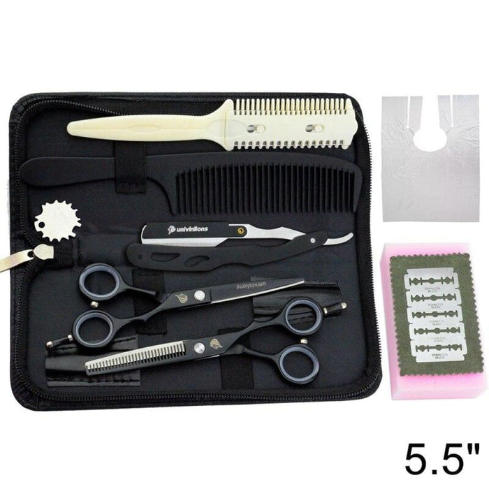 Japanese Hairdressing Matt Black Scissors With Case Box 5.5