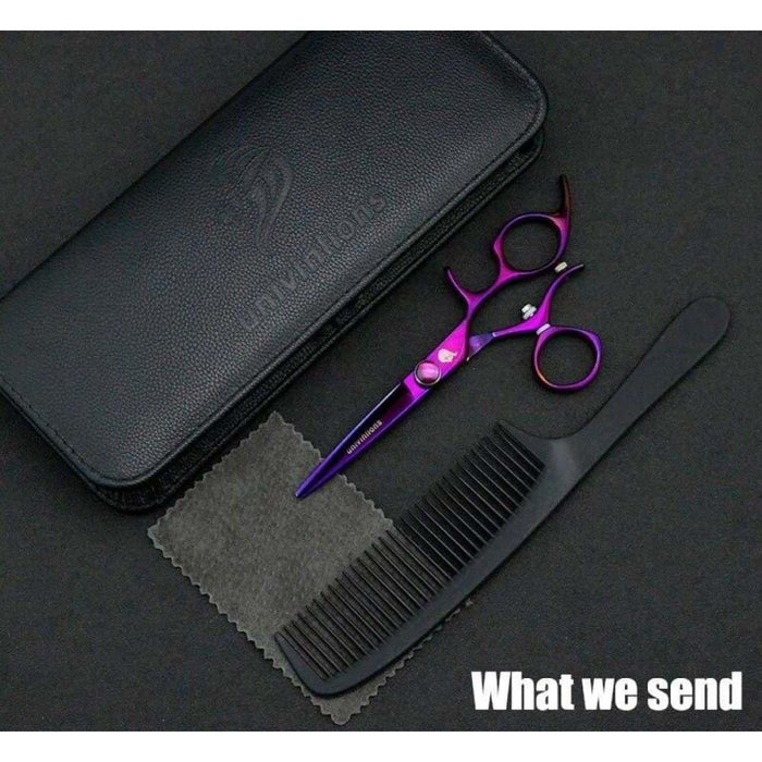 Japanese Hairdressing Rotating Thumb Scissors With Case