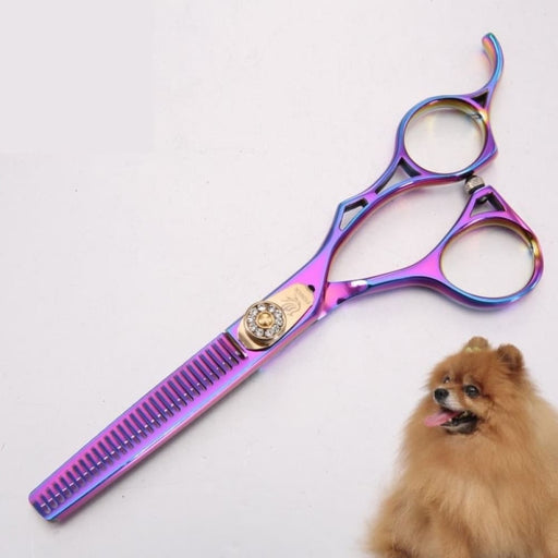 Japanese High - end 6.0 Inch Purple Pet Grooming Thinning