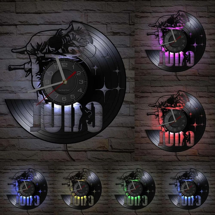 Japanese Martial Art Vinyl Record Wall Clock