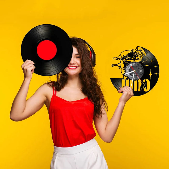 Japanese Martial Art Vinyl Record Wall Clock