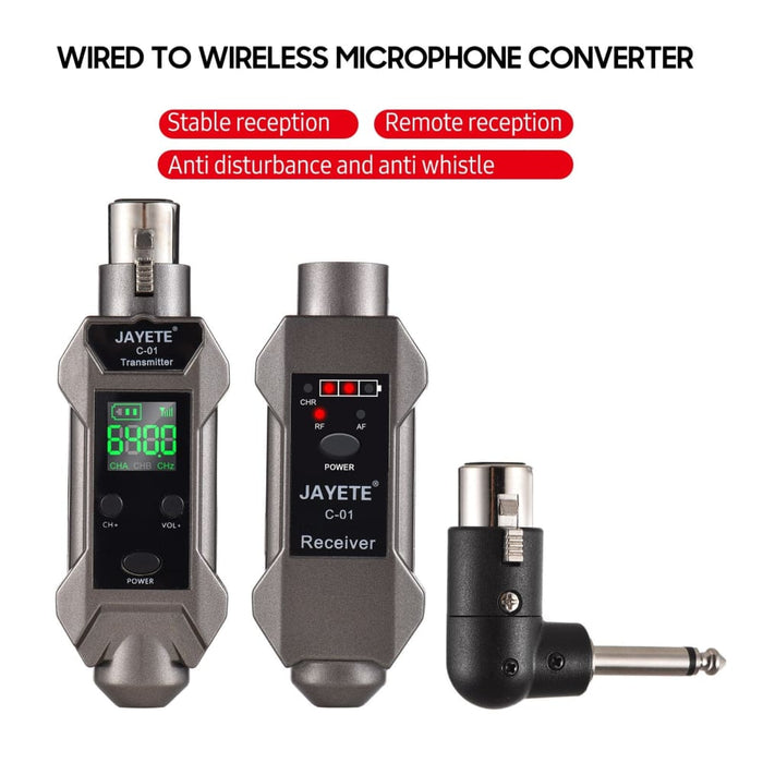 Jayete C-01 Uhf Wired to Wireless Converter Micphone