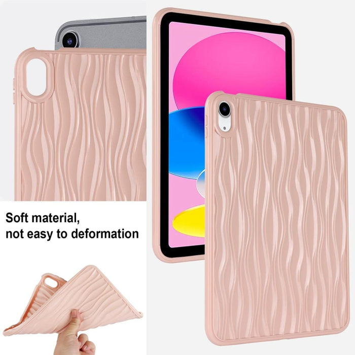 Jelly Colour Water Ripple Tpu Tablet Case For Ipad 10th Gen