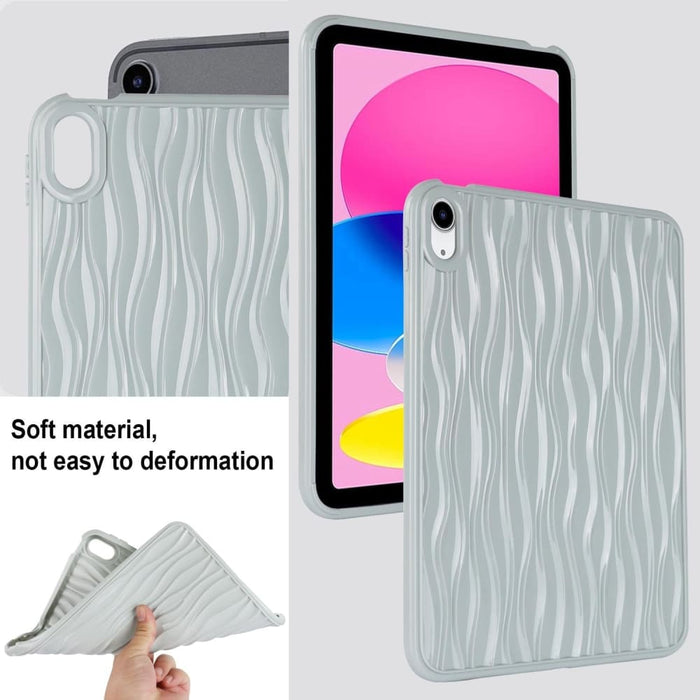 Jelly Colour Water Ripple Tpu Tablet Case For Ipad 10th Gen