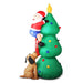Jingle Jollys 1.8m Christmas Inflatable Santa on Tree