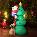 Jingle Jollys 1.8m Christmas Inflatable Santa on Tree