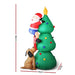 Jingle Jollys 1.8m Christmas Inflatable Santa on Tree